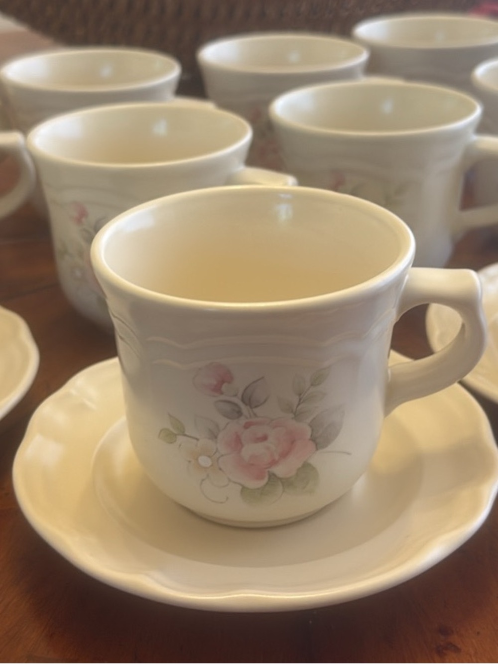 PFALTZGRAFF set of 12 cups and 12 saucers Tea Rose